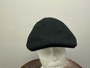 Wigens Black Wool Quilted Flat Cap Size 58